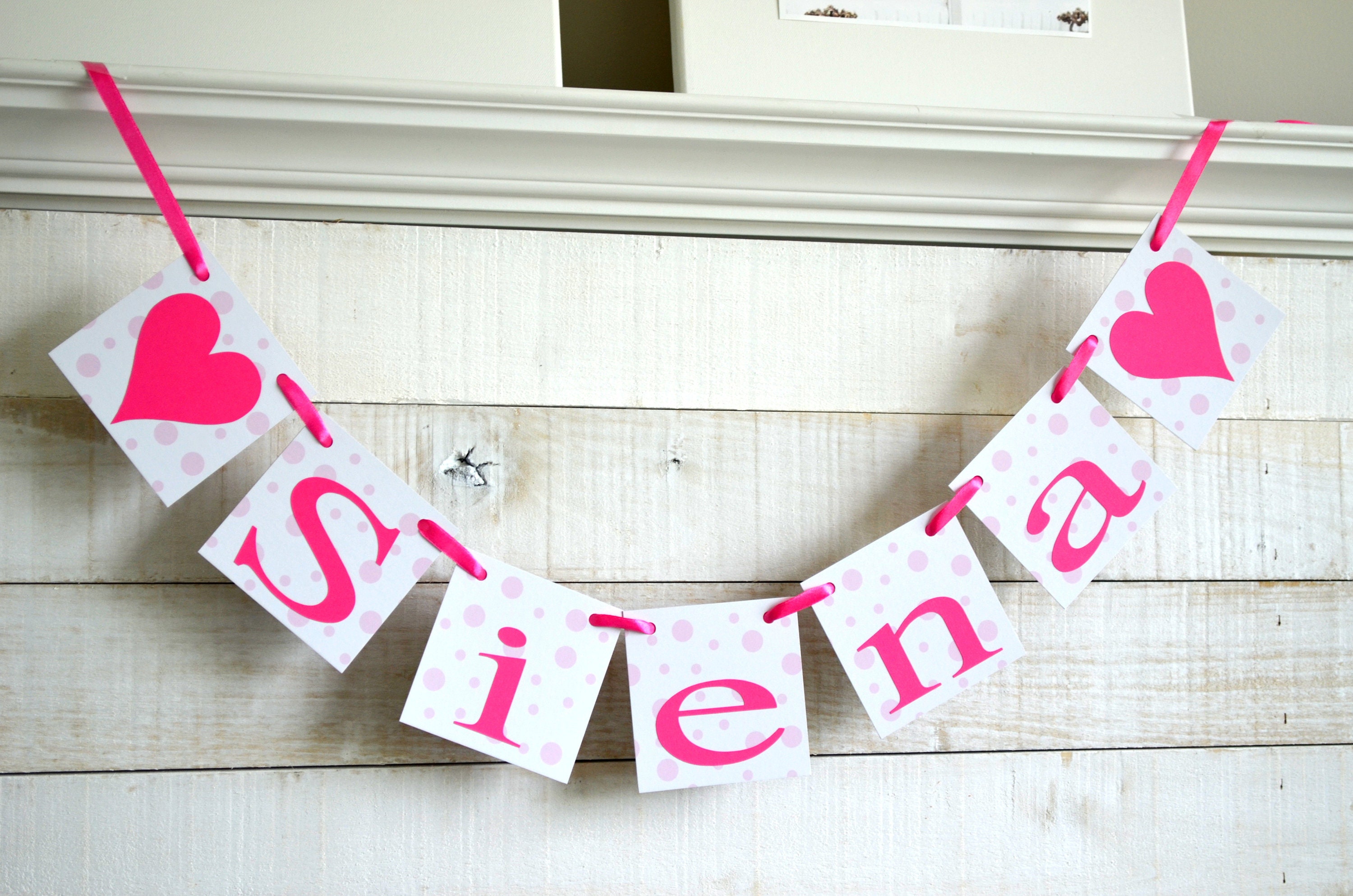 Children's Name banner Nursery Name banner Personalized Etsy