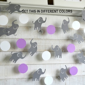 Elephant Baby Shower Garland: Custom Colors, 10-Foot Banner