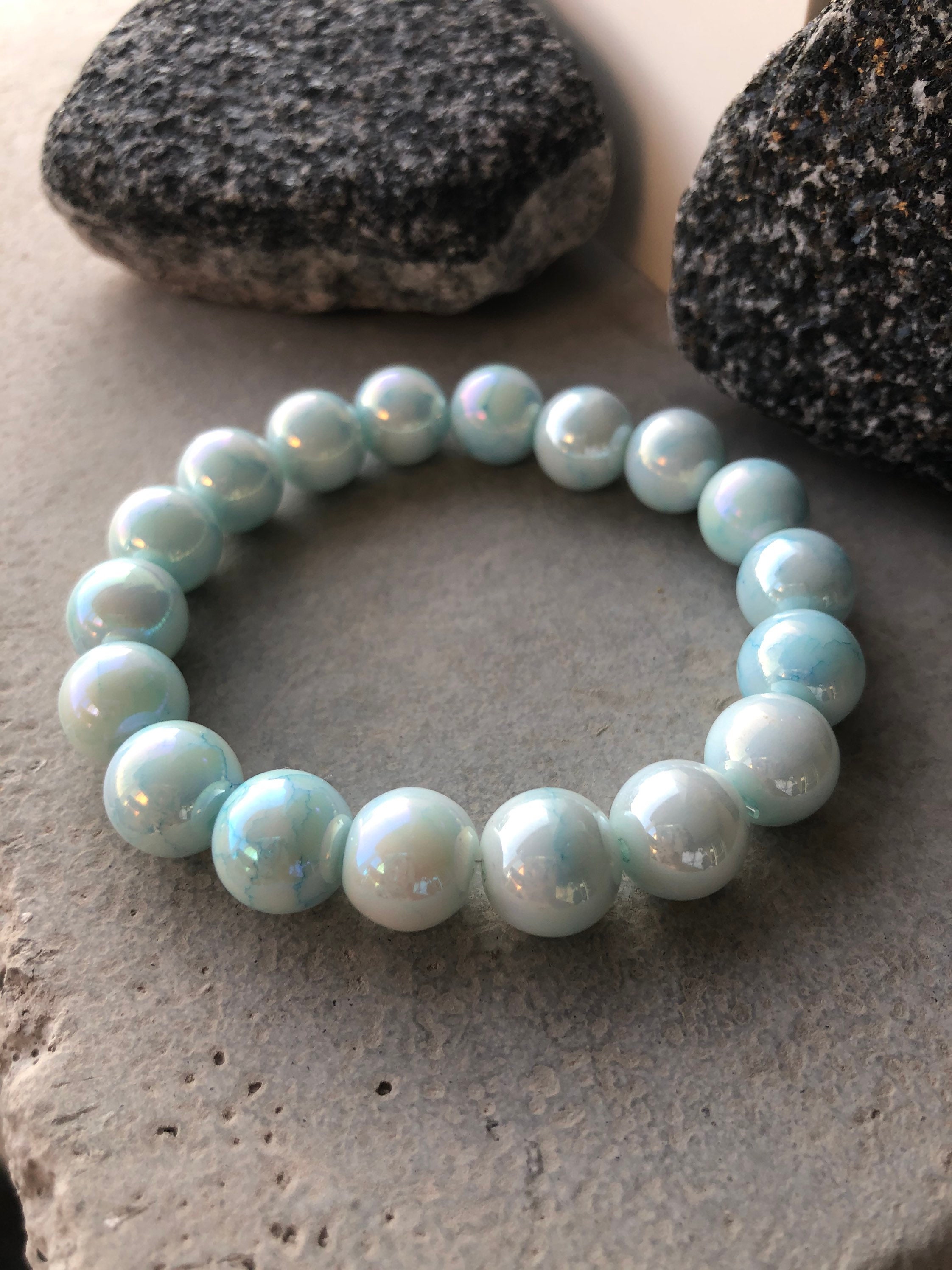 Marble Gray Stretch Bracelet