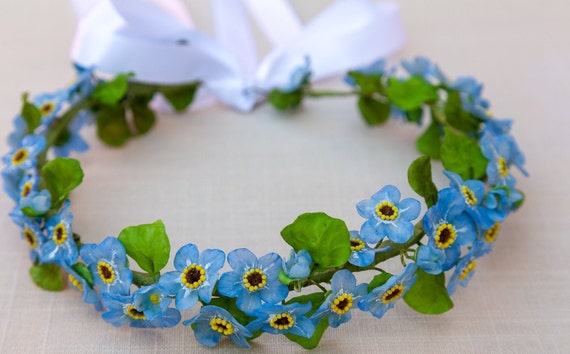 Forget Me Not Flower Crown Etsy Forget Me Not Flower Crown Etsy