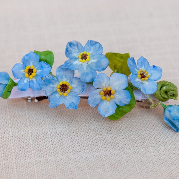 Forget Me Not 3" Barrette