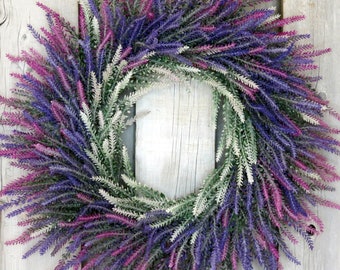 Wreath for front door year-round, All season wreath, Lavender Wreath, Spring Summer Fall wreath, Wedding wreath, Cottage door