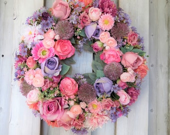 Spring wreath, Easter wreath, Lavender wreath, Summer wreath, Front Door wreath, Lavender wreath