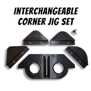 Router Corner Jig | Get Perfect Corners on Your Charcuterie Boards Every Time | Comes with 4 Different Radial Tips