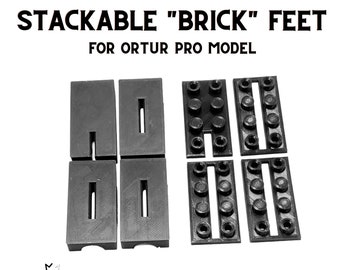 Ortur PRO MODEL Stackable Brick Feet | Retainer Feet Compatible with Common Building Blocks to Raise Your Machine (Bricks Not Included)