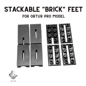 Piedini per mattoni impilabili/piedini di fissaggio Ortur PRO MODEL compatibili con i comuni blocchi di costruzione per sollevare la macchina (mattoni non inclusi)