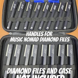 LoothBrush File Handles – Ergonomic Guitar Tool Handles for Diamond Nut Files (Handles Only)