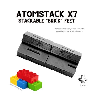 Atomstack X7 Stackable Brick Feet | Compatible with Common Building Bricks to Raise Your Machine (Bricks Not Included)