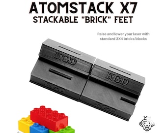 Atomstack X7 Stackable Brick Feet | Compatible with Common Building Bricks to Raise Your Machine (Bricks Not Included)