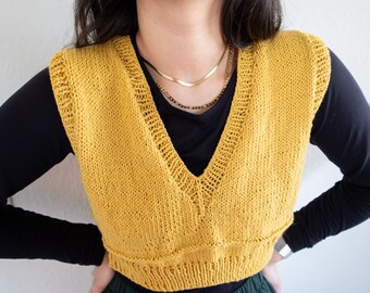 mustard yellow vest top