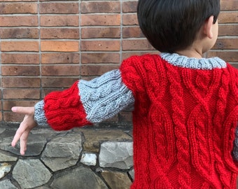 KNITTING PATTERN Mini Cable sweater