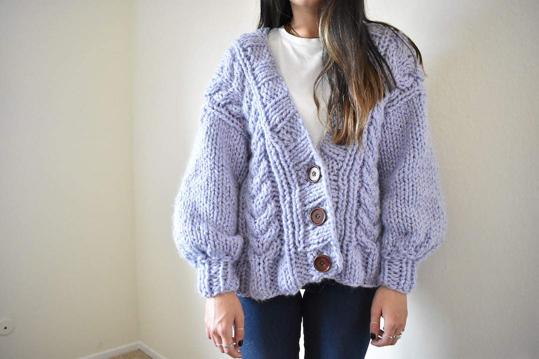 KNITTING PATTERN eng esp Lavanda Cardigan Etsy