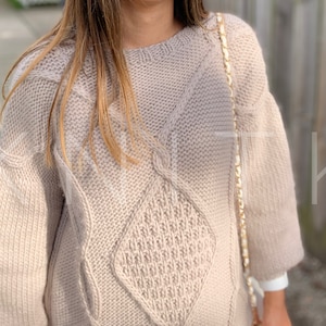 KNITTING PATTERN (Eng/Esp/Port) - Crocco sweater