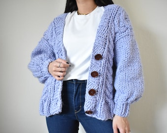 KNITTING PATTERN (Eng/Esp) - Lavanda Cardigan