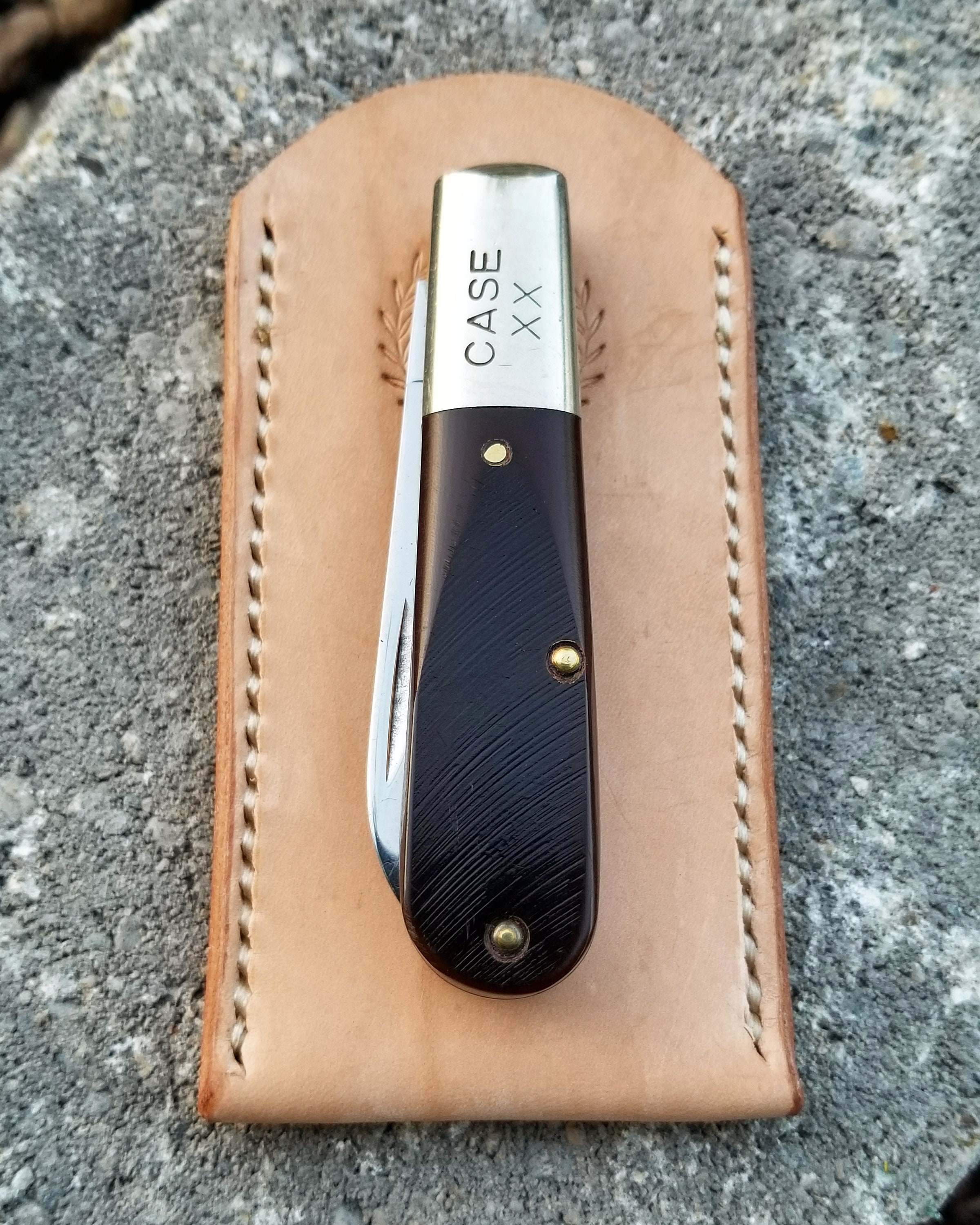 Leather Single Knife Slip Knife Sheath Every Day Carry EDC Etsy