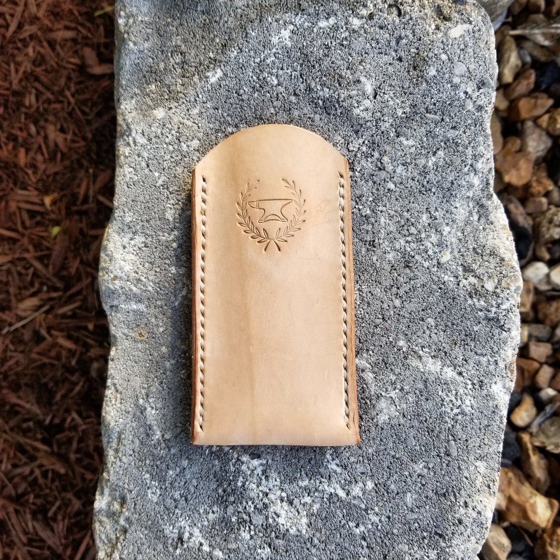 Leather Single Knife Slip Knife Sheath Every Day Carry EDC Etsy