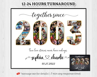 Custom 2003 Photo Collage, 20th Anniversary Gift for Husband Wife, Personalized 20 Year Anniversary Gift, 20th Anniversary collage #AN02