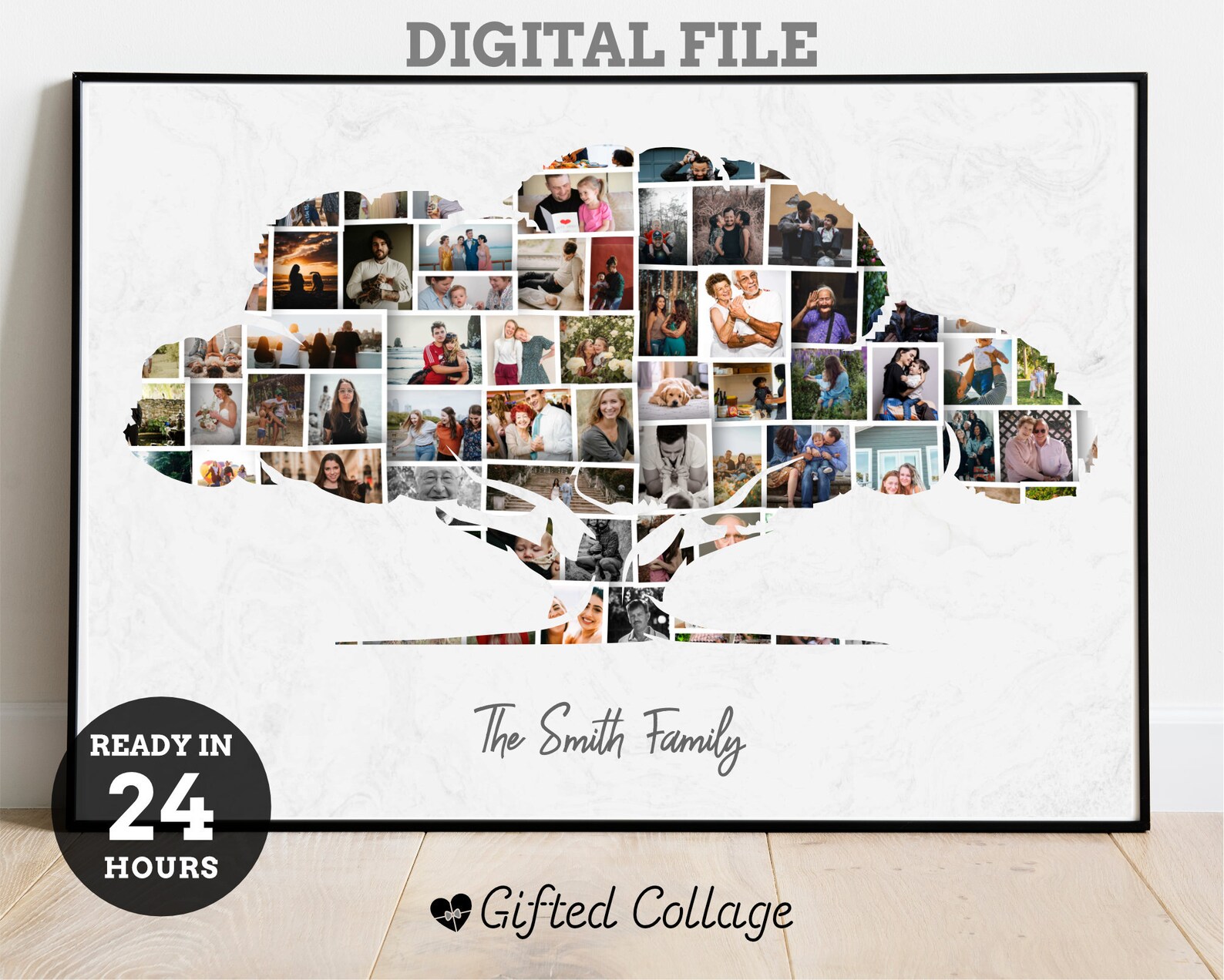 Tree Photo Collage Custom Family Tree Family Tree With Etsy