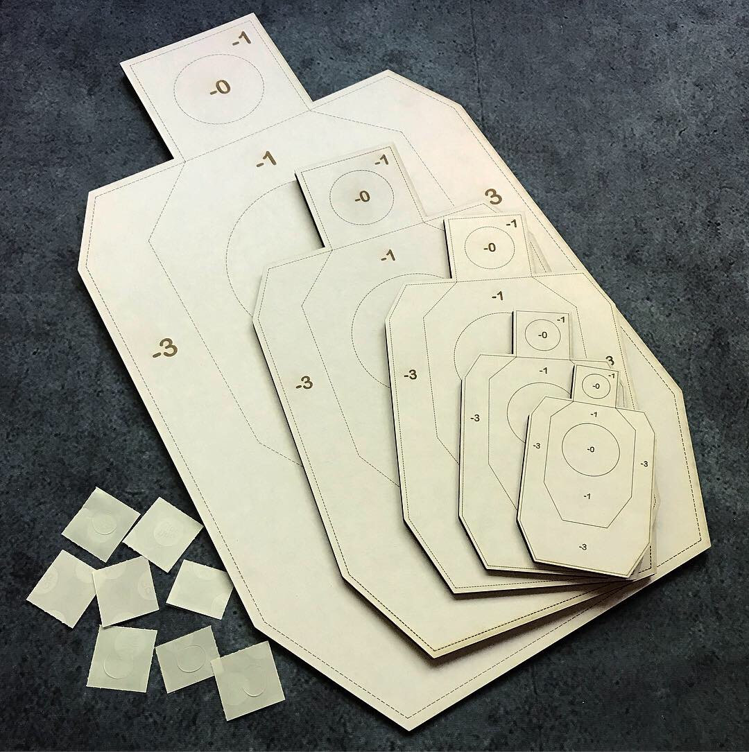Reduced Size IDPA Targets Set of 5, Cardboard Targets, Dry Fire ...