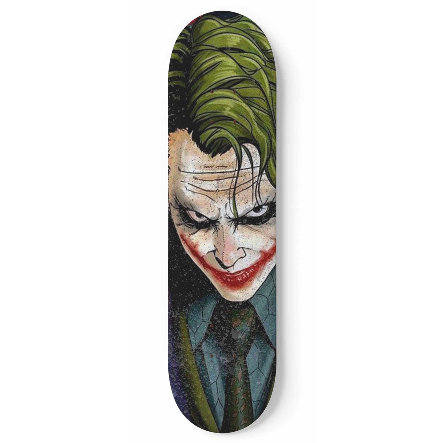 Heath Ledger's Joker Cartoon Style Skateboard Wall Art Etsy
