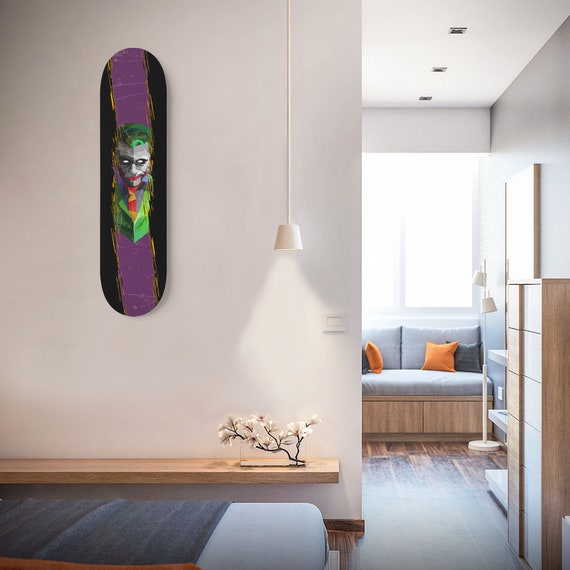 Heath Ledger Joker Skateboard Wandkunst GraffitiStil Urban Etsy