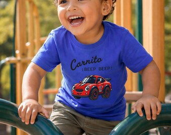 Carrito ¡Beep Beep! / Camiseta de coche de carreras de dibujos animados
