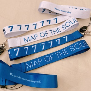 Correa para muñeca / cordón para barra de luz con el mapa de The Soul de la gira mundial de BTS