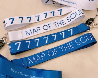 BTS World Tour Map of The Soul Wrist Strap / Lightstick Lanyard