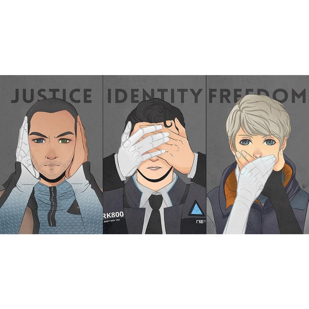 My girlfriend's Connor fan art : r/DetroitBecomeHuman