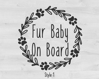Download Fur Baby On Board Etsy
