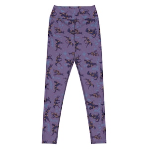 Sighthound Garden Yoga Leggings - Purple