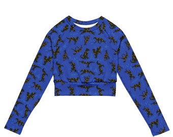 Sighthound Garden crop top - Blue