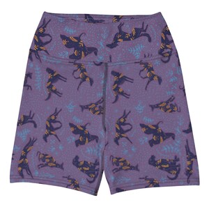 Windhund Garten Yoga Shorts - Lila