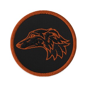 Silken Windhound Embroidered patch