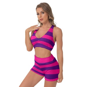 Cheshire Cat Alice in Wonderland Women's Sports Bra Suit image 1