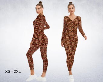 The Scary Hotel Inspired Women's Plunging Neck Jumpsuit,
