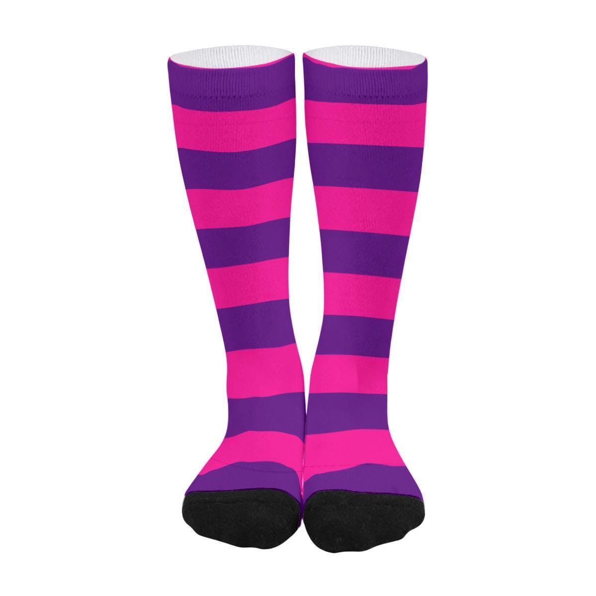 Cheshire Cat Alice in Wonderland Print Unisex Long Socks ++Y