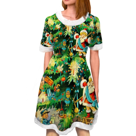 women's retro christmas dress Womens Christmas Dress Vintage 1950s Dresses Long Sleeve Swing Party Dresses Xmas Cocktail Dress Party Holiday Dress at Amazon Women's Clothing store
