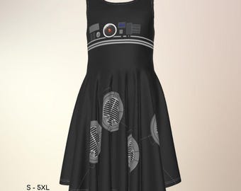 bb8 skater dress Orange Robot Skater Dress