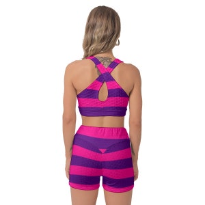 Cheshire Cat Alice in Wonderland Women's Sports Bra Suit image 2