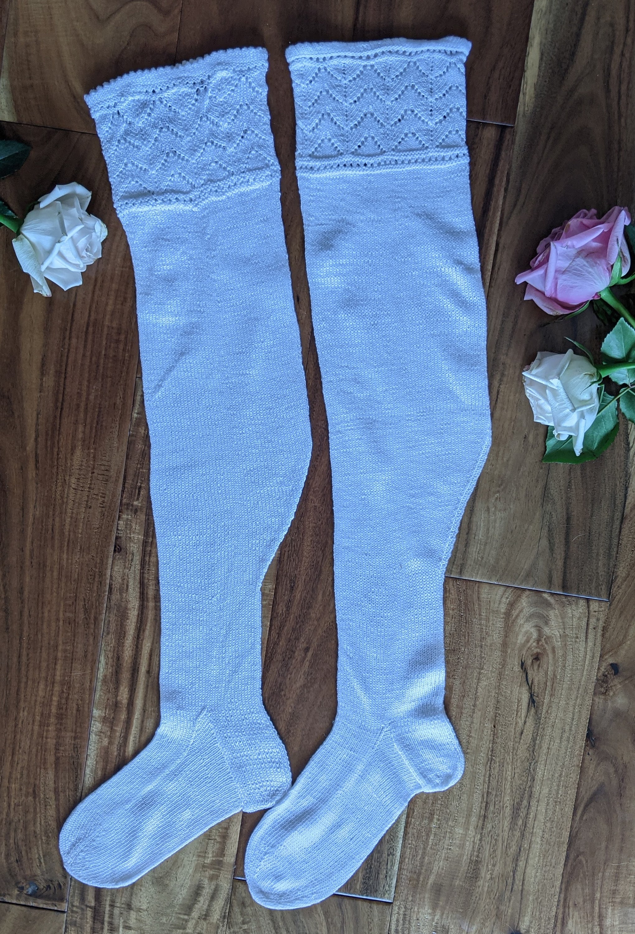 Victorian Cotton Lace Stockings Knitting Pattern Only Etsy España