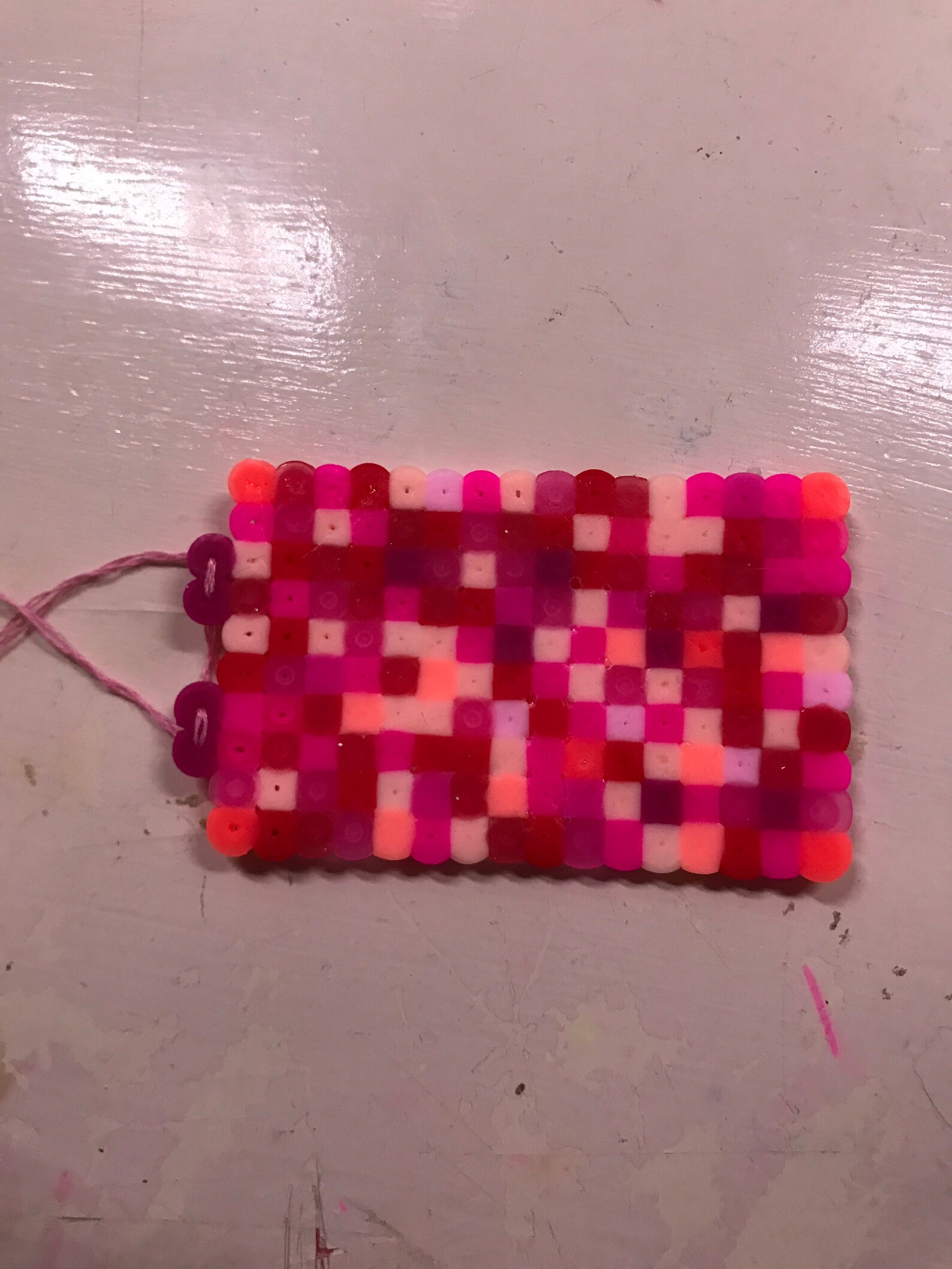 Perler Cross stitch name tag Etsy