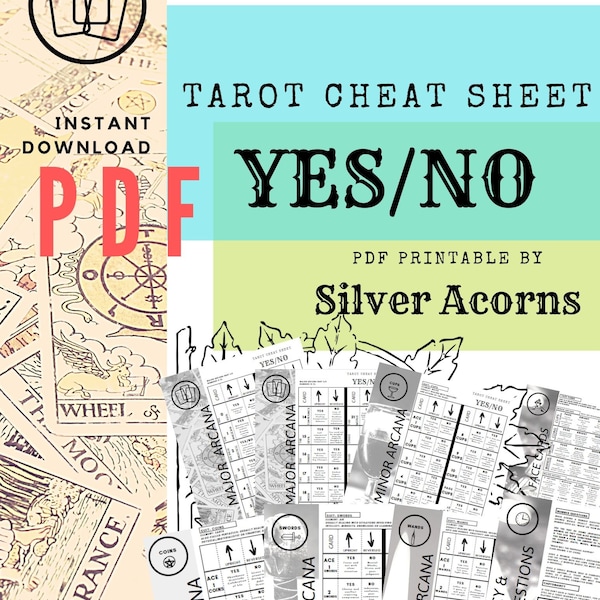 Yes/No Tarot Cheat Sheet PDF