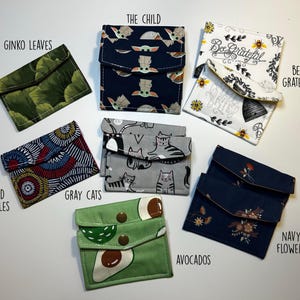 Stoff Geldbörse Visitenkartenetui / Geschenkkartenhalter / kleine Brieftasche Kreditkartenhalter