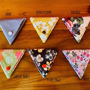 Origami Triangle Pouch, Earbud Case, Coin Purse