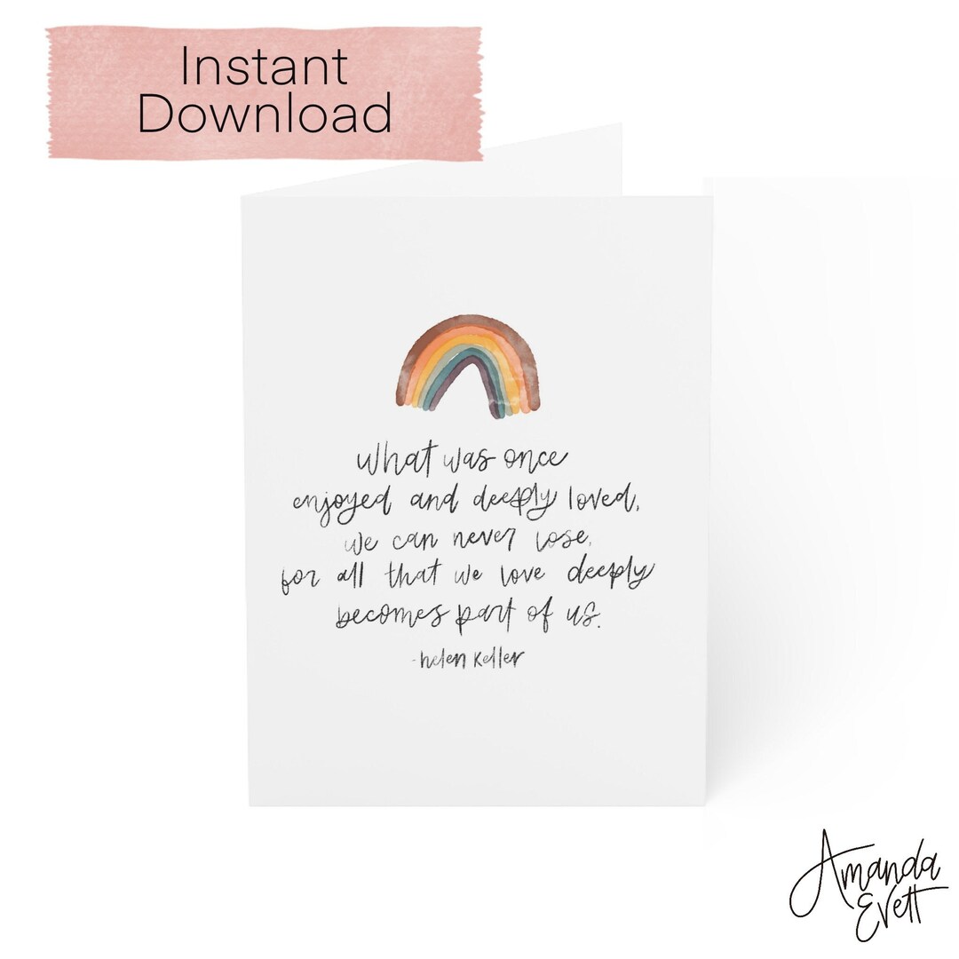 Printable Pet Loss Greeting Card Digital Download - Etsy