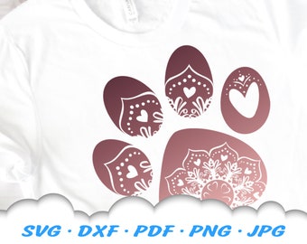 Download Paw Mandala Svg Etsy