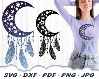 Free Free 130 Crescent Moon Dreamcatcher Svg SVG PNG EPS DXF File