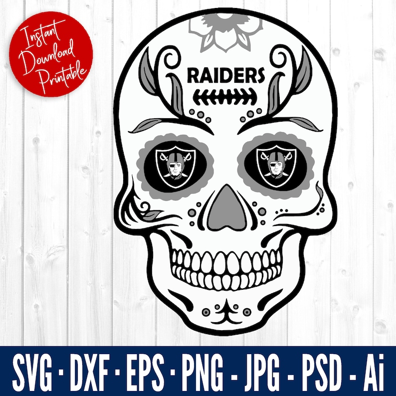 Download Oakland RAIDERS Sugar Skull SVG Raiders Svg Files For ...
