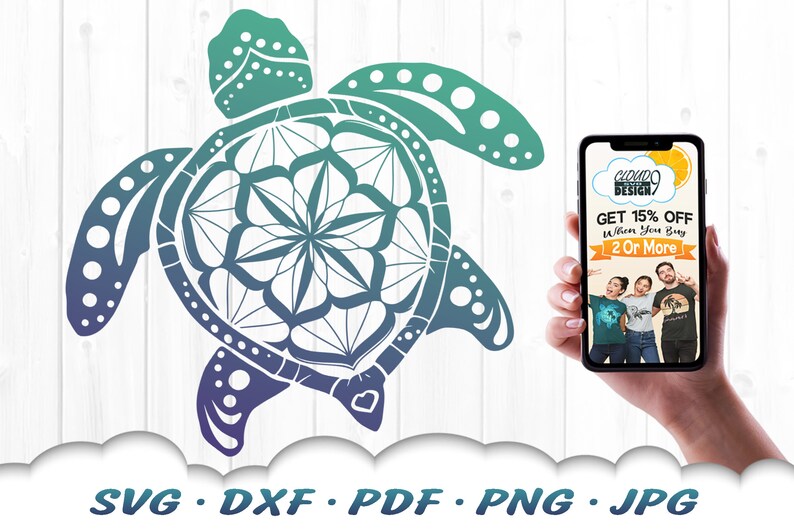 Free Free Cricut Turtle Mandala 835 SVG PNG EPS DXF File